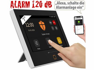 VisorTech WLAN-/4G-Alarmanlage XMD-5500.wifi, IPS-Touch-Display