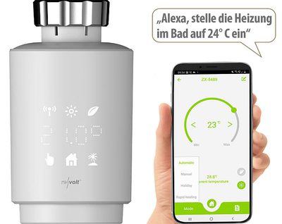 revolt Programmierbares WLAN-Heizkörperthermostat