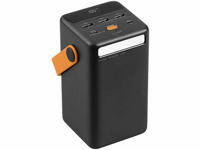 revolt Powerbank Mini: Powerbank im Kreditkarten-Format, 5.000 mAh, 2  USB-Ports, 2,4 A, 12 W (Powerbank im Kreditkartenformat)