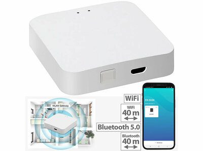 Luminea Home Control WLAN-Gateway mit Bluetooth-Mesh